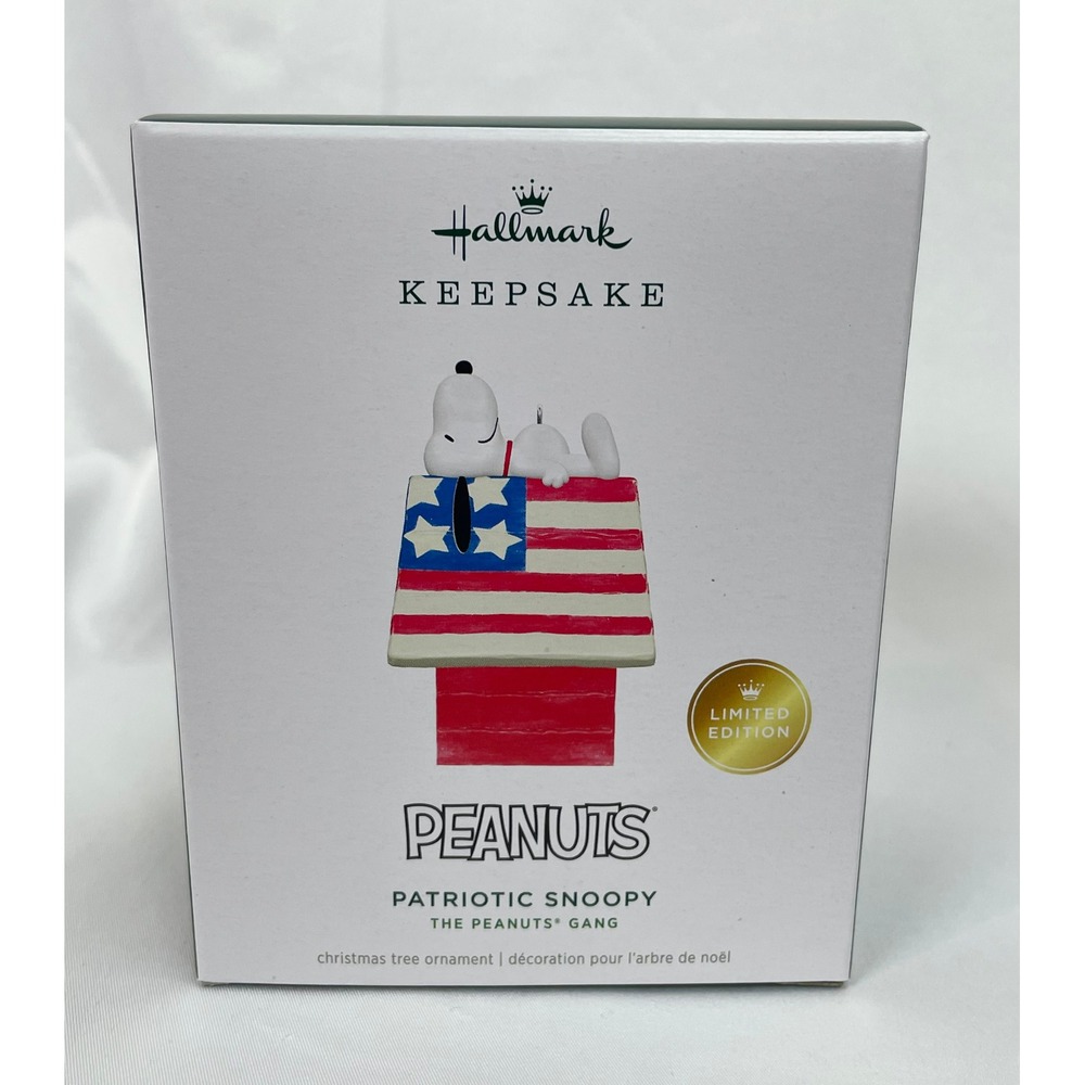 Hallmark Keepsake Ornament Peanuts Patriotic Snoopy American Flag 2026 Limited